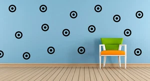 20 x Targets, Bullseye vinyl Stickers Decal Mural, Crafting Wall Mirror Window - Picture 1 of 21