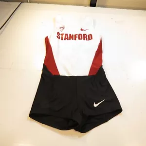 NIKE STANFORD UNIVERSITY PAC 12 TRACK SINGLET GESCHWINDIGKEITSANZUG Damen L eingebauter BH - Bild 1 von 8