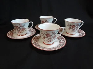 Noritake China - Firedance - Set of 4 Cups and Saucers - Picture 1 of 5
