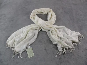 Urban Outfitters Womens All Ivory Knit Scarf Wrap Shawl Rectangle 67x21 NWT Flaw - Picture 1 of 8