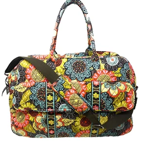 Vera Bradley Rio Grande Traveler Carry On Bag Flower Shower 23" w Shoulder Strap - Picture 1 of 7