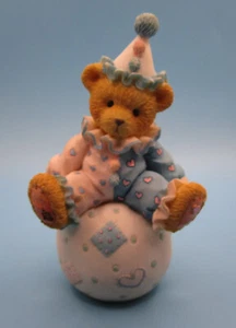 Cherished Teddies Wally You're the Tops 1995 Enesco P Hillman 103934 4" Clown - Bild 1 von 6