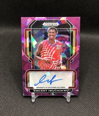 2022 Prizm Draft Picks Vincent Iwuchukwu AUTO /99 PURPLE ICE SP Rookie Card 📈📈 - Image 1 of 4
