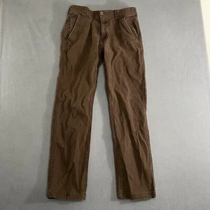 CAT Caterpillar Pants Mens 34X32 Brown Duck Canvas Carpenter Workwear Outdoor - Picture 1 of 10