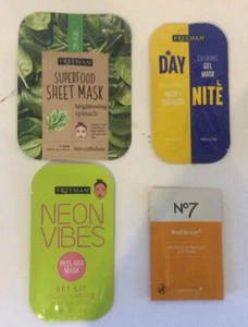 Freemans Face Mask Bundle x 3 & No7 Eye Masks - Picture 1 of 2