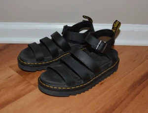 Dr. Martens Doc's DM'S Doc Martens BLAIRE Leather Strap Black Sandals US10 - Picture 1 of 10