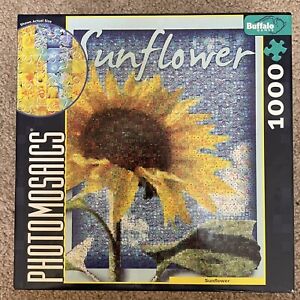 Photomosaics Buffalo Games Sunflower Mosaic Puzzle 1000 pieces Flower Garden Art