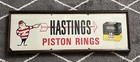 Anneaux de piston encadrés Hastings panneau lumineux en plastique publicité huile et gaz 39x14” 