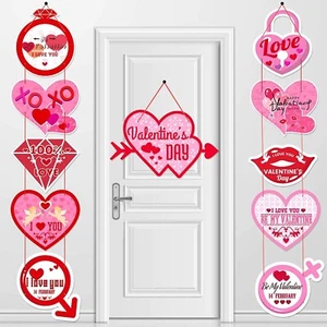 Ruisita Valentine's Day Heart Banner for Conversation Valentines Day Decoration - Picture 1 of 7