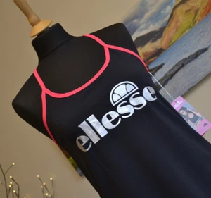 ELLESSE Activewear Vest Top Lucy Mecklenburgh Black training Sz Womens XS - Picture 1 of 10