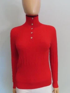 NWT CHANEL 23K Red/Burgundy Cashmere Blend Slim Fit Sweater F 34/US 2 $3,000 - Picture 1 of 16