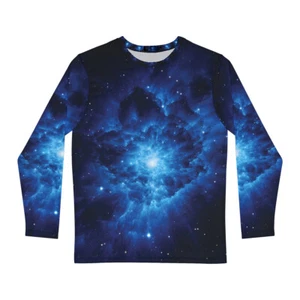 Camicia uomo blu Cosmos manica lunga (DOP) - Foto 1 di 9
