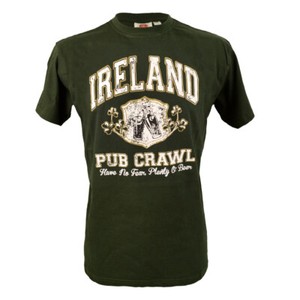 Beer T-Shirt Men's 100% Cotton Bottle Green Ireland Pint Plenty - Medium