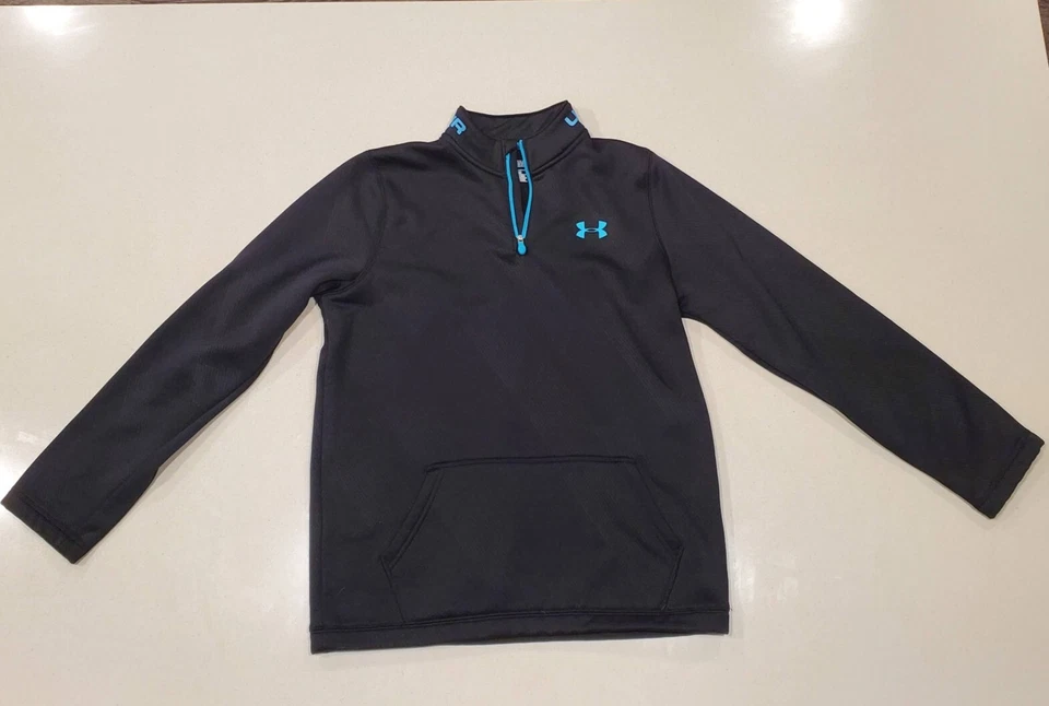 Suéter Under Armour ColdGear negro y azul YXL Foto 1 de 1