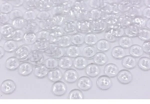 Transparent Buttons, 4 Hole Button for Shirts, Sewing, Knitting , Tailoring - Picture 1 of 3