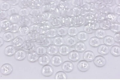 Transparent Buttons, 4 Hole Button for Shirts, Sewing, Knitting , Tailoring - Image 1 of 3