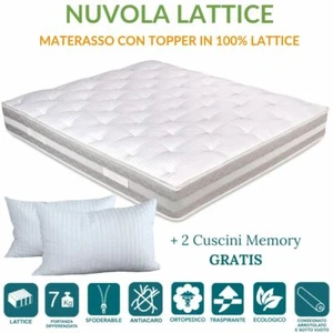 Materasso Topper in LATTICE Sfoderabile Lavabile H25 Rivestimento ANALLERGICO ?? - Imagen 1 de 20