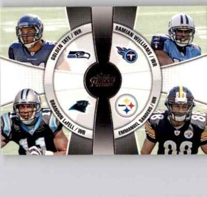 2010 Topps Prime TATE LAFELL WILLIAMS SANDERS Pittsburgh Steelers #4Q-5