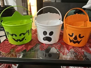 Mcdonalds Halloween Bucket Pail 2022 Set Lot Of 3 McGoblin McBoo McPunk’n - Picture 1 of 4