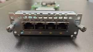 CISCO NIM-4MFT-T1/E1 4 Port T1/E1 Multiflex Trunk Voice/WAN Card with PVDM4-128 - Picture 1 of 3