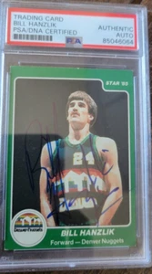 1984-85 STAR 85 SIGNED CARD BILL HANZLIK NUGGETS SONICS NOTRE DAME # 141 PSA DNA - Bild 1 von 1