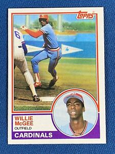 1983 Topps Willie McGee Rookie Baseball Card #49 St. Louis Cardinals (C)