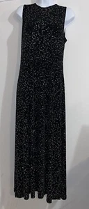 VTG RnyNicole Petite By Ouida Lavender Petals Design Sheath Sleeves Dress Sz 8P. - Picture 1 of 19