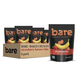Bare Baked Crunchy Banana Chips, Erdbeere, Glutenfrei, 2,7 Unzen Beutel, 6 Stück - Bild 1 von 13