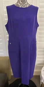 Brand New with Tags David Lawrence Sleeveless Violet Dress - Size 18 - RRP $229 - Picture 1 of 17