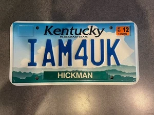 Authentic State Issued Kentucky Wildcats IAM4UK License Plate From 2002 - #BBN - Picture 1 of 2