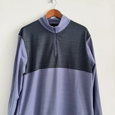 Мужская рубашка Dunning Golf на молнии 1/4 с длинным рукавом цвет полиэстер фиолетовый размер XL - Изображение 1 из 4