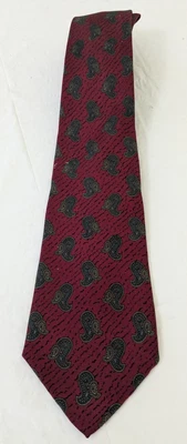 Corbata roja 100 % seda Lanvin Paris hecha en Italia 58x3,25" Foto 1 de 4