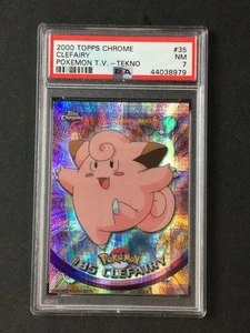 PSA 7 Pokemon TCG 2000 Topps Chrome Pokemon T.V. #35 Clefairy NM - Picture 1 of 2