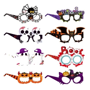 Halloween Party Eyeglasses Halloween Paper Glasses,Witch Bat Pumpkin Glasses - Picture 1 of 8