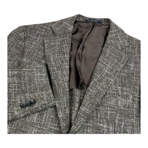Chaqueta Blazer Suitsupply Havana 38S Marrón/Blanco Solbiati Algodón Lino Lana Italia - Imagen 1 de 23