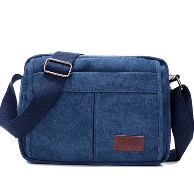 男女通用男式女式帆布挎包信使包商务旅行吊带包 Beg — 第 1/4 张图片