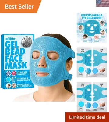 Bolsa de hielo facial reutilizable tipo spa - Mascarilla de gel flexible para ojos cansados e hinchazón Foto 1 de 4