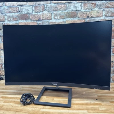 Philips 322E1C 32" Super Curved Full HD VA Frameless Monitor Black Silver READ - Image 1 of 4