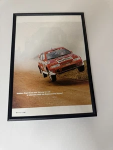 Póster retro de revista Mitsubishi Makinen Evo VI 2001 original enmarcado - Imagen 1 de 1