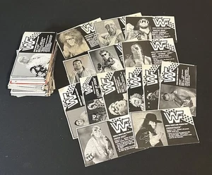 Huge Lot of 58 WWE WWF Hasbro Wrestling Figure File Bio Cards Vintage Undertaker - Picture 1 of 3