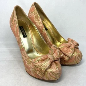 Dolce&Gabbana Women 6.0US Size 23cm Pink Gold Color High Heels Luxury Elegant - Picture 1 of 9