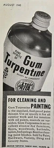 Diluyente de pintura trementina de goma Valdosta GA anuncio impreso vintage 1945 - Imagen 1 de 4