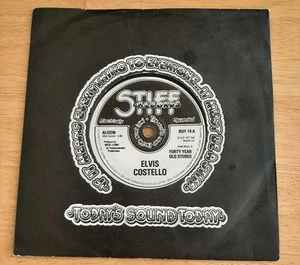 Elvis Costello – Alison / Welcome To The Working Week 7” 1977 Stiff Buy 14 A2 B2 - Picture 1 of 4