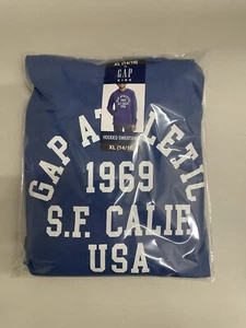 Gap Kids Unisex Blue Hooded Sweatshirt Size XL - Picture 1 of 3