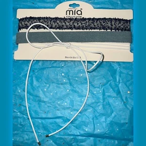mia collection Born in the USA 3 Piece Choker strand denim Bohemian Ethnic Vibe - Picture 1 of 4