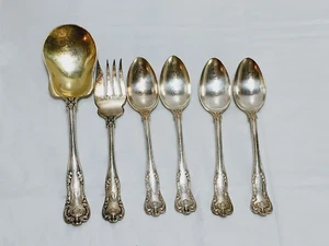 VTG Mixed Lot of 6 Gorham 19oz Electro Plate Silver Flatware=Monogram B - Picture 1 of 21