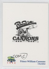 1992 Classic Best Prince William Cannons Checklist #30