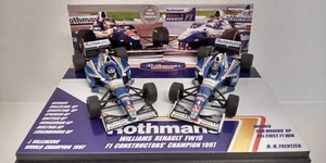 2 car set 1/43 Minichamps WILLIAMS RENAULT FW19 1997 DOUBLE WORLD CHAMPION - Picture 1 of 7