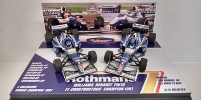 Set 2 auto 1/43 Minichamps WILLIAMS RENAULT FW19 1997 DOPPIO CAMPIONE DEL MONDO - Immagine 1 di 4