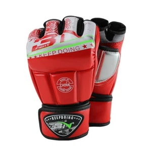 Guantes de boxeo para niños adultos Muay Thai MMA dedos abiertos guantes de entrenamiento - Imagen 1 de 16